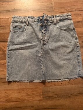 Light Wash Denim Mini Skirt